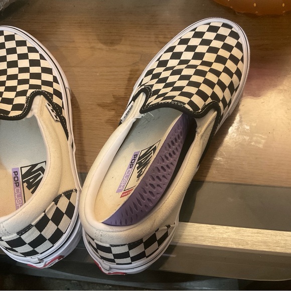 VANS MENS SKATE PRO SLIP ON CHECKERS SKATE SHOES 10 - Picture 8 of 8